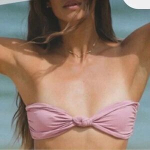 NEW Free People x Stone Fox Swim Lele‎ knotted bandeau bikini top, size M